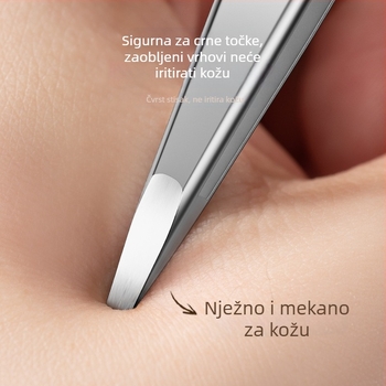 Nilia pinceta za mitesere – visoka preciznost, nehrđajući čelik, siguran alat za salon za pore i obrve