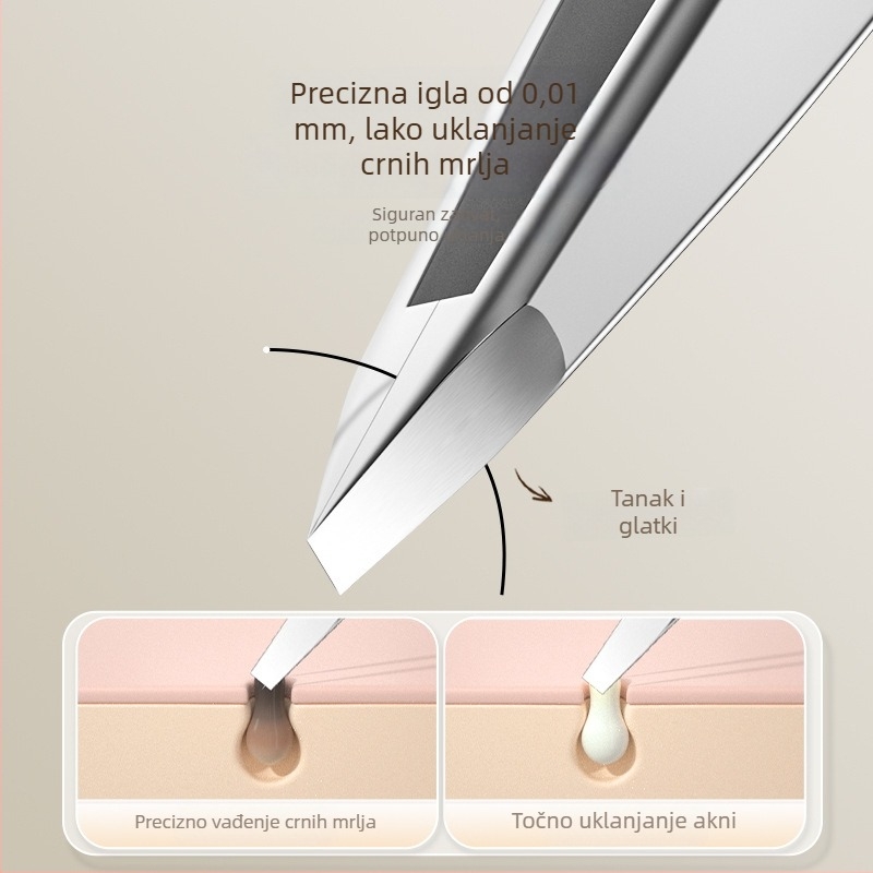 Nilia pinceta za mitesere – visoka preciznost, nehrđajući čelik, siguran alat za salon za pore i obrve