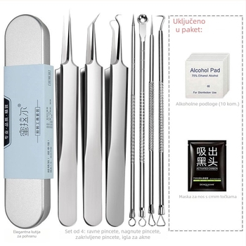 Mirar set alata za akne od nehrđajućeg čelika, za kućnu upotrebu, 5 godina vijeka trajanja