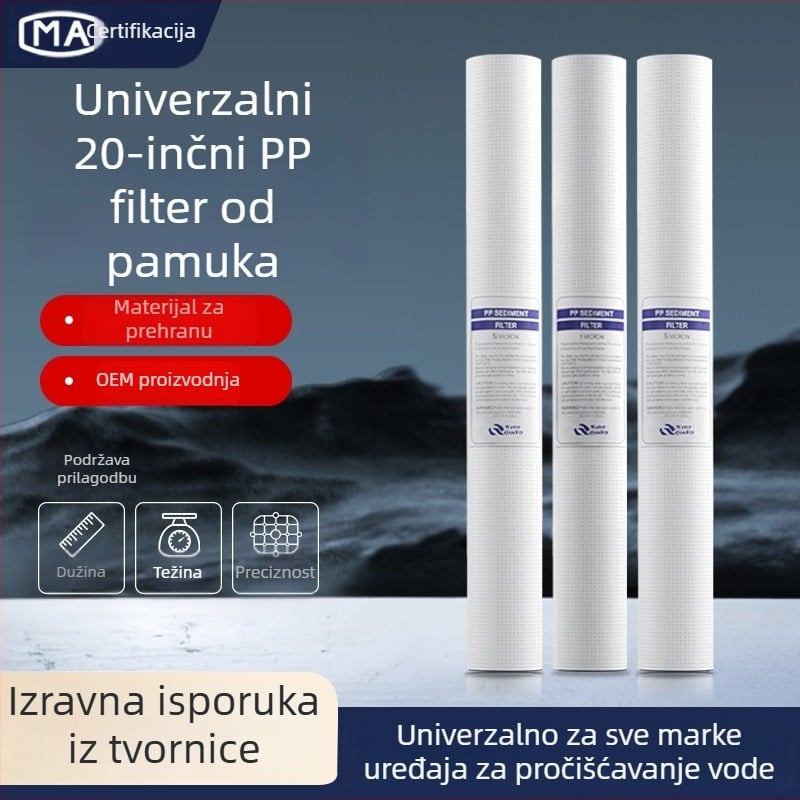 Filter element za vodeni pročišćivač – polipropilen, PP pamuk filter, prednja ugradnja, 500 L/h