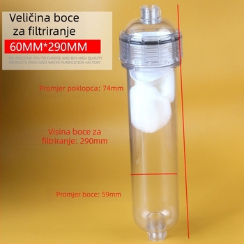 T33 Prozirno membransko kućište za DIY zamjenski filter – plastični dodatak za pročišćavanje vode u akvariju