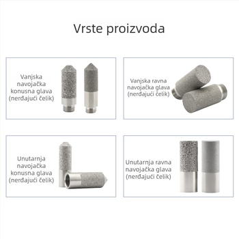 Porozno-sinterirani filter element od nehrđajućeg čelika 316L - visoka temperatura otpornost, otpornost na koroziju, poroznost 15-45%, tlačna otpornost 3-5 MPa