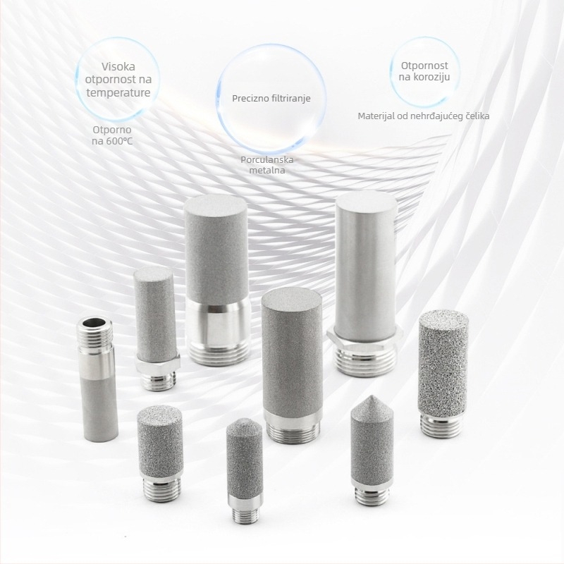 Porozno-sinterirani filter element od nehrđajućeg čelika 316L - visoka temperatura otpornost, otpornost na koroziju, poroznost 15-45%, tlačna otpornost 3-5 MPa