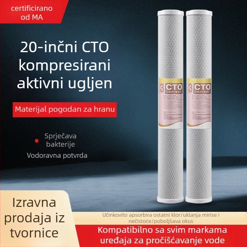 Lige CTO aktivni ugljični predfiltrator za uređaj za pročišćavanje vode — filtracijski element za komercijalnu upotrebu