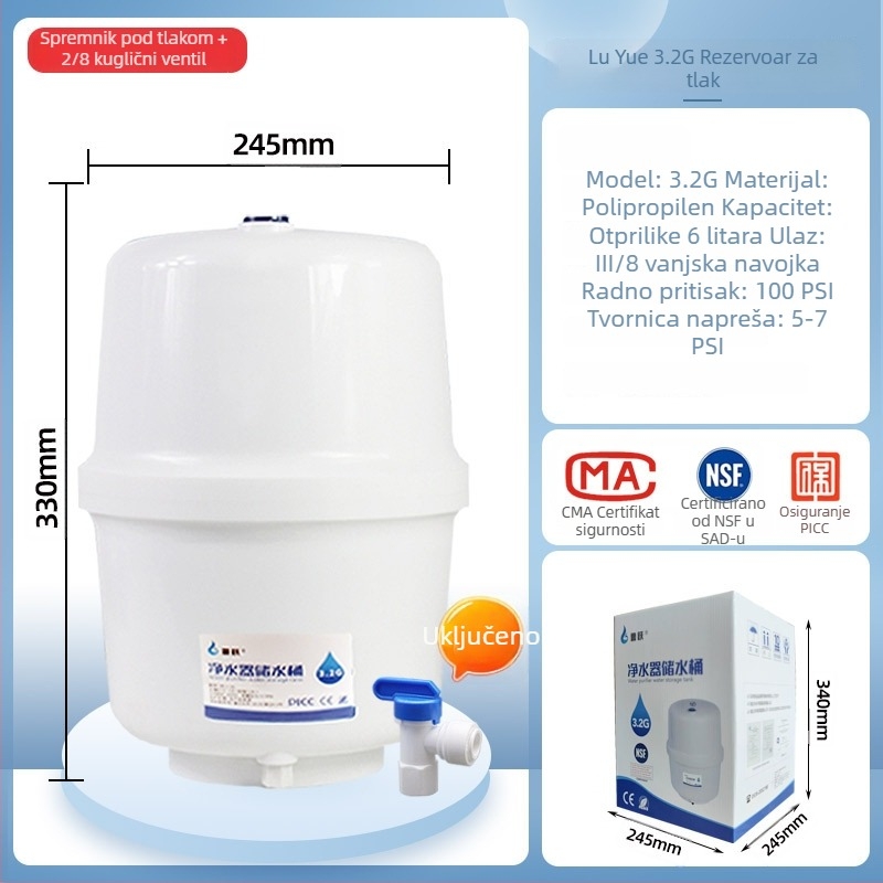 Pročišćivač vode s filtriranim elementom, Lu Yue, model 3.2G6G, dispenser za izravno piće vode