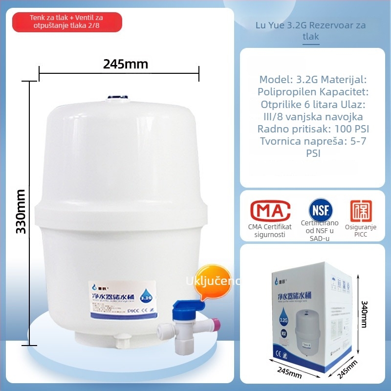 Pročišćivač vode s filtriranim elementom, Lu Yue, model 3.2G6G, dispenser za izravno piće vode