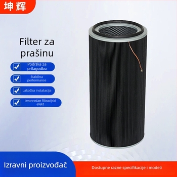 Učinkovit filter za prašinu, poliestarna mreža, sklopni filtrni element, model s E premazom, maksimalna radna temperatura 150