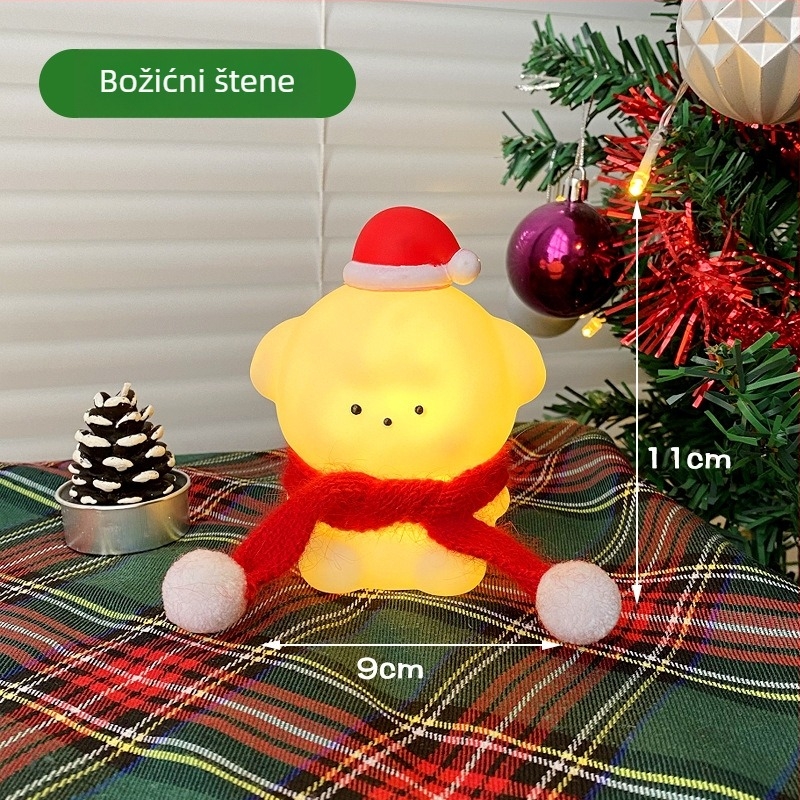 Mu Qixi prenosna LED noćna lampica za božićnu dekoraciju, plastika, moderan minimalistički stil