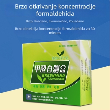 Self-test kutija za formaldehid – mjerenje kvalitete zraka, kućna upotreba, novi dom, test reagenti; raspon mjere 0.01–0.50; točnost 0.01; mjereno: zrak