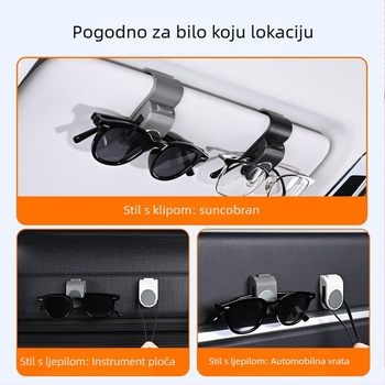 Auto držač naočala – klip za naočale, držač kartica/ID, spremište za sitnice