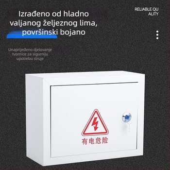 Električni razvodni ormar s 10 krugova, 10 prekidača, zidna montaža, čelično kućište, 100 A nazivni tok