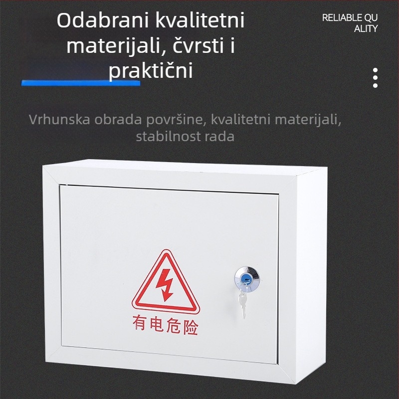 Električni razvodni ormar s 10 krugova, 10 prekidača, zidna montaža, čelično kućište, 100 A nazivni tok