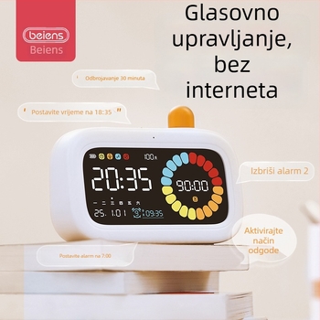 Benish Vizualni mjerač vremena za djecu, budilica za učenje, 4–6 godina, plastično kućište, upravljanje vremenom za učenje, razvoj vida, osjetila i sluha