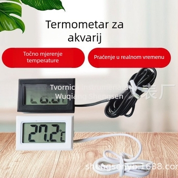 Ugrađeni termometar za akvarij, za unutarnju upotrebu, raspon temperature -50 do 110 °C