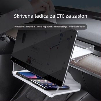 Tesla središnja kutija za pohranu s držačem za maramice i ETC nosačem, TPE materijal, vodootporan na ploči, model WL-01
