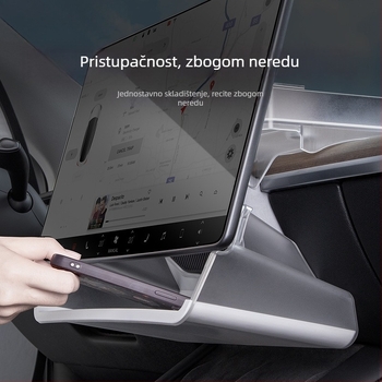 Tesla središnja kutija za pohranu s držačem za maramice i ETC nosačem, TPE materijal, vodootporan na ploči, model WL-01