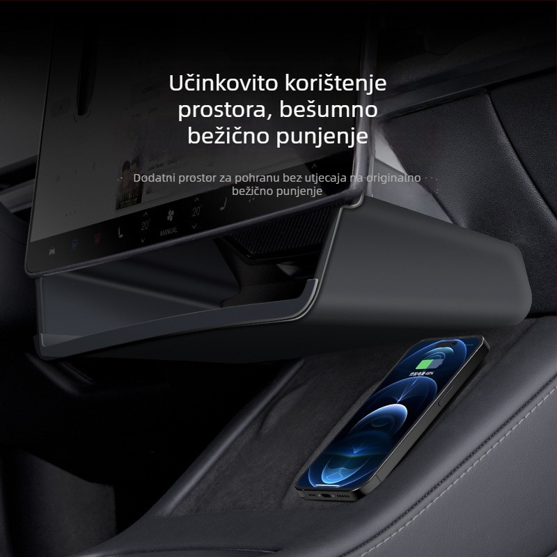 Tesla središnja kutija za pohranu s držačem za maramice i ETC nosačem, TPE materijal, vodootporan na ploči, model WL-01