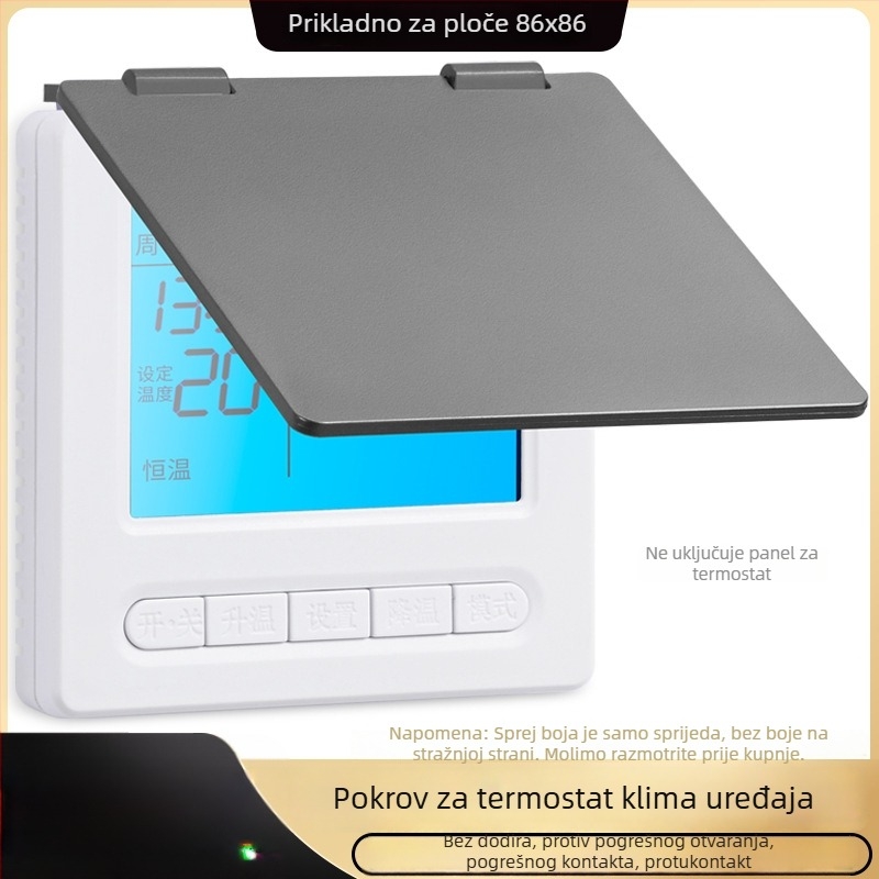 Zaštitni poklop za panel sjenila centralne klime, kućište prekidača i termostat — zaštita od slučajnog dodira, otporan na prskanje vode u kupaonici