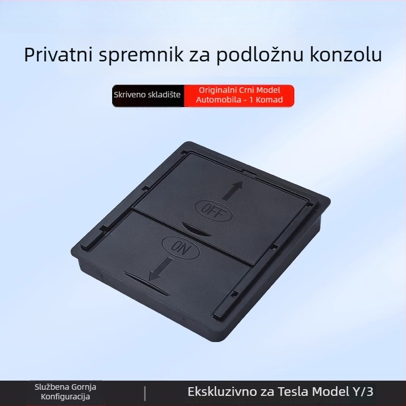 Kutija za središnju konzolu za Tesla Model Y — plastična, za ploču instrumenta, vodootporna i otporna na tlak