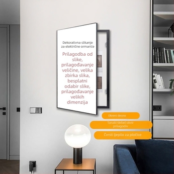 Prilagođena dekorativna slika kutije za mjerač – uokvirena apstraktna slika na platnu uljem u aluminijskom okviru, Inkjet ispis, pogodna za dnevni boravak, spavaću sobu, studij, restoran