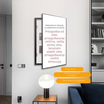 Prilagođena dekorativna slika kutije za mjerač – uokvirena apstraktna slika na platnu uljem u aluminijskom okviru, Inkjet ispis, pogodna za dnevni boravak, spavaću sobu, studij, restoran