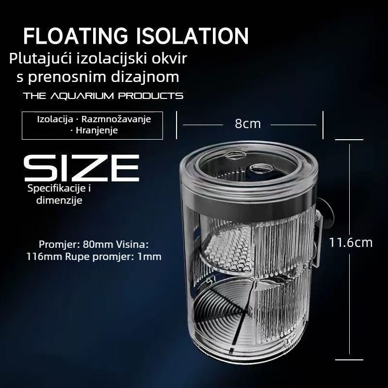 Plutajući akrilni inkubator za izolaciju razmnožavanja