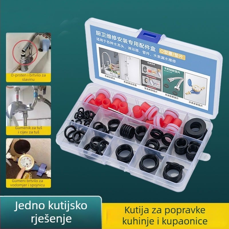 Set brtvila za popravak slavine, tuša i miješača – ABS silikon gel materijal, moderni minimalistički stil