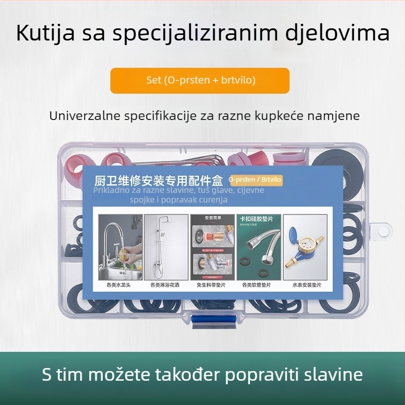 Set brtvila za popravak slavine, tuša i miješača – ABS silikon gel materijal, moderni minimalistički stil