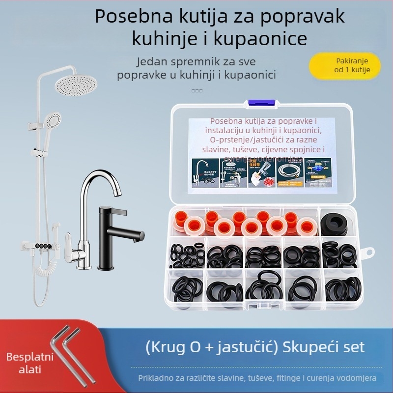 Set brtvila za popravak slavine, tuša i miješača – ABS silikon gel materijal, moderni minimalistički stil