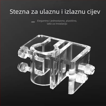 Akrilni držač za fiksiranje ulaznih i izlaznih vodovodnih cijevi u akvariju – klip za cijev za hranjenje, Mu Fan, oprema za akvarij