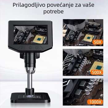 Digitalni mikroskop s integriranim zaslonom, ZCF branda, elektronička primjena, licencirana privatna oznaka