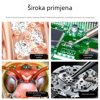 Digitalni mikroskop s integriranim zaslonom, ZCF branda, elektronička primjena, licencirana privatna oznaka
