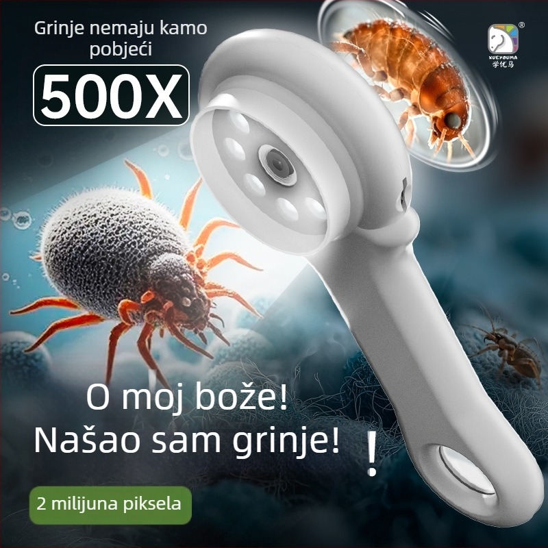 Dječji mikroskop sa zaslonom – kompletni skup naučnih eksperimenata, električni, ABS materijal, za uzrast 7–14 godina, šifra proizvoda 3171