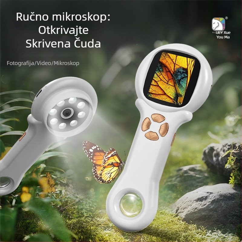 Dječji mikroskop sa zaslonom – kompletni skup naučnih eksperimenata, električni, ABS materijal, za uzrast 7–14 godina, šifra proizvoda 3171