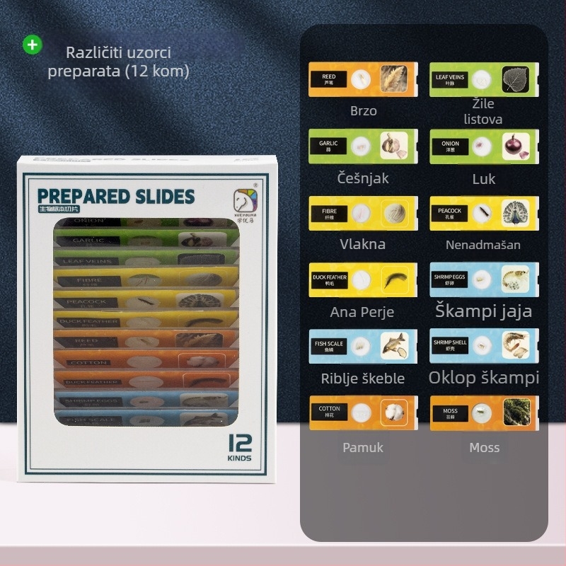 Dječji mikroskop sa zaslonom – kompletni skup naučnih eksperimenata, električni, ABS materijal, za uzrast 7–14 godina, šifra proizvoda 3171