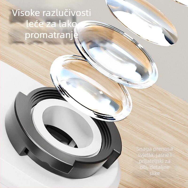 Prijenosni optički mikroskop s povećalom — Edukativna znanstvena igračka za djecu 7–14 godina, Learn from Yuma, plastika, 3C certifikacija 2021152202038574