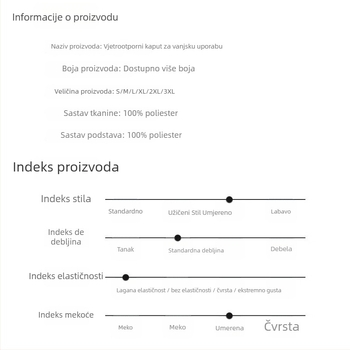 Muška planinska jakna s kapuljom, slobodnog kroja, zatvarač, vodootporna, poliester