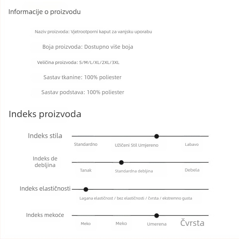 Muška planinska jakna s kapuljom, slobodnog kroja, zatvarač, vodootporna, poliester