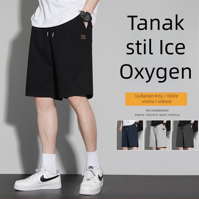 Muške ljetne šorceve od 100% pamuka, 300 g tkanina, srednji pojas, vezivanje šnirlom, više džepova