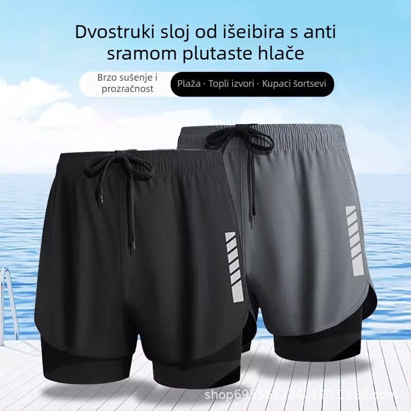 Muške kupaće hlače s otiskom, poliester tkanina (80%), podstava poliester (80%), namijenjene za plivanje i vodene sportove