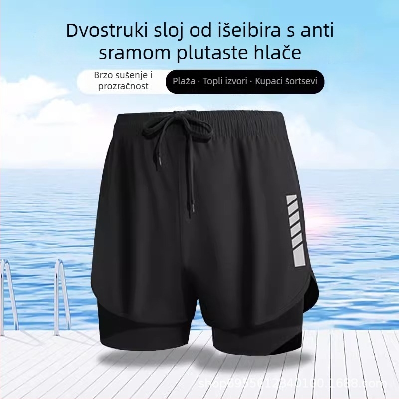 Muške kupaće hlače s otiskom, poliester tkanina (80%), podstava poliester (80%), namijenjene za plivanje i vodene sportove