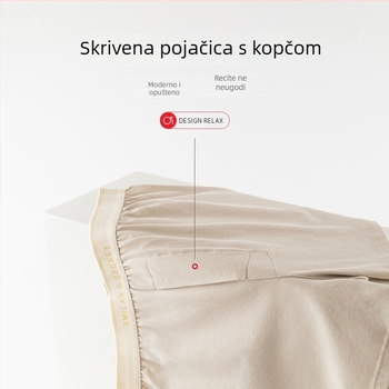 Muške pamučne pidžama šorceve, bezšivne, prozračne, brzo se suše, srednjeg struka