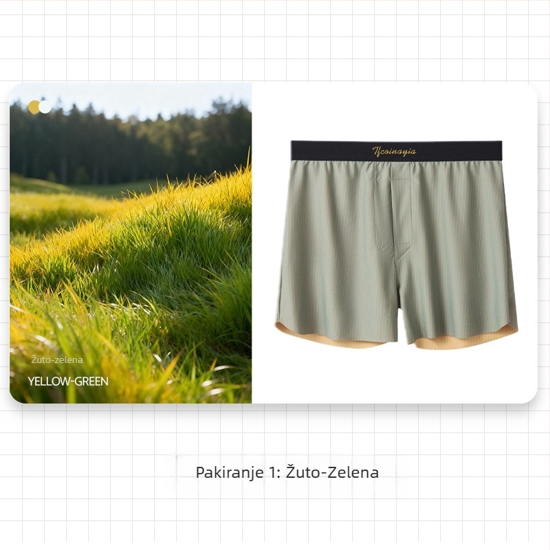 Muške bokserice od najlona, srednji pojas, uzorak pruge/karo, pletivo