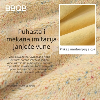 Dječja zimska jakna s stojećim ovratnikom, zatvaračem, debela, karikaturni uzorak