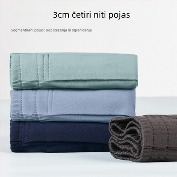 Muške pamučne bokserice, opuštenog kroja, srednjeg pojasa, pleteni materijal, 90–95% pamuka.