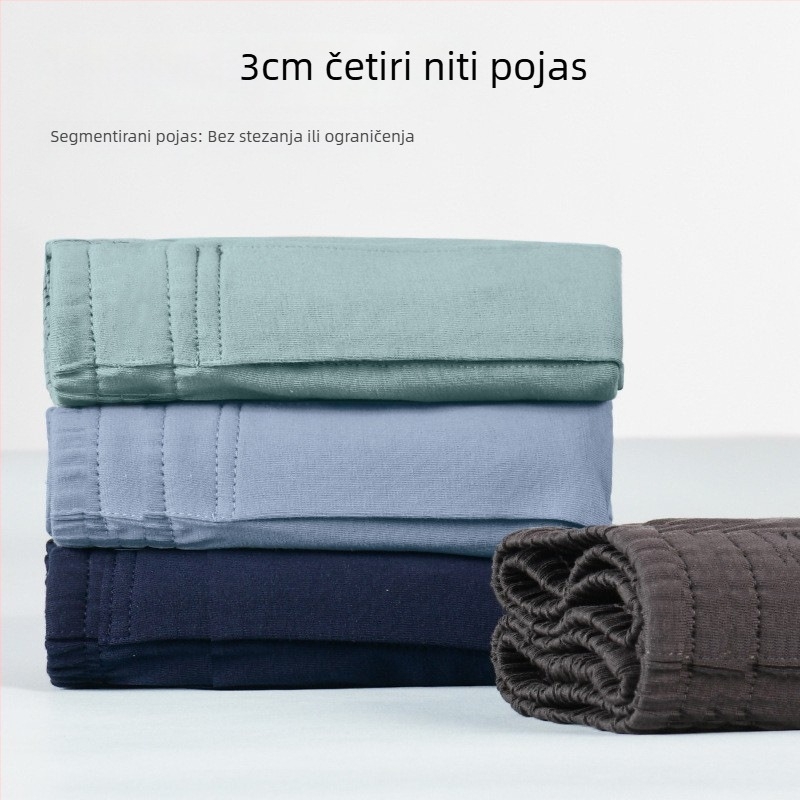 Muške pamučne bokserice, opuštenog kroja, srednjeg pojasa, pleteni materijal, 90–95% pamuka.