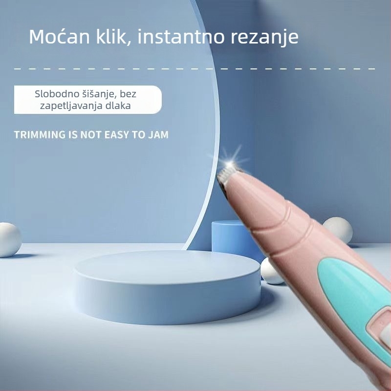 Električni kliper za kućne ljubimce — ABS kućište; oštrice od nehrđajućeg čelika s keramičkim premazom; pogodan za pse i mačke