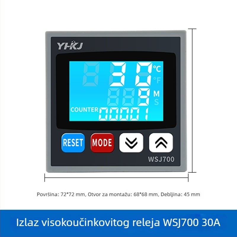 WSJ700 termostat za visoku snagu upravljanja temperaturom, prilagodljiv, digitalni prikaz, inteligentni automatski konstantni nadzor temperature, 220V, otvorena ugradnja