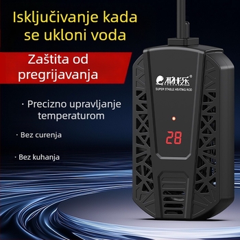 Grijaća šipka za kornjače s automatskom kontrolom temperature, zaštita od pregrijavanja i zaštita od isušivanja, namijenjena malim akvarijima