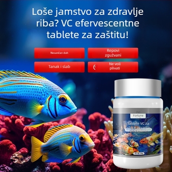 Vitamin tablete za ukrasne ribe – Chongfutang, 80 g, oprema za akvarij